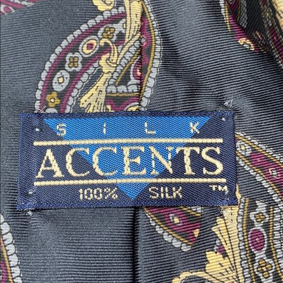 Silk Accents Paisley Silk Men's Tie - Picture 5 of 6